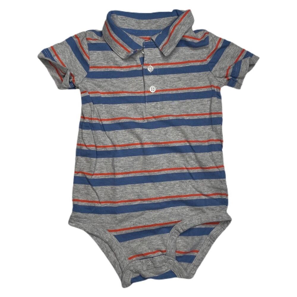 Carter’s Stripe Short Sleeve Polo Bodysuit